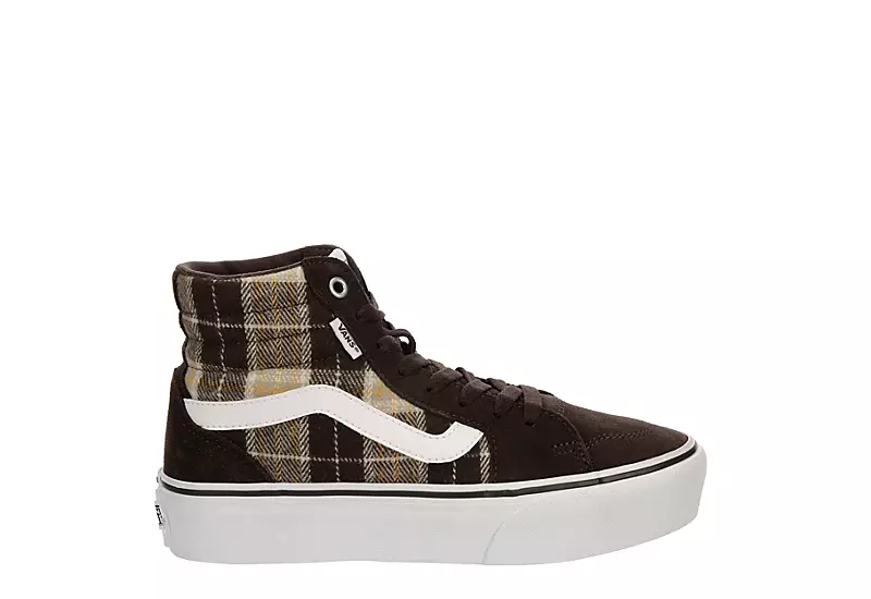 Vans Womens Filmore High Top Platform Sneaker - Brown 4 Vans Womens Filmore High Top Platform Sneaker - Brown - Image 2