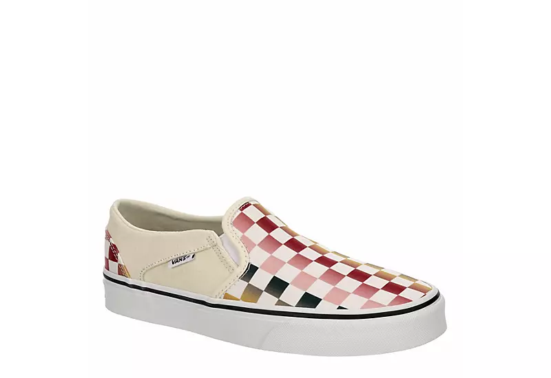 Vans Womens Asher Slip On Sneaker - Multicolor 3 Vans Womens Asher Slip On Sneaker - Multicolor