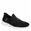 Skechers Womens Go Walk 6 Quick Fit Slip-ins Walking Shoe - Black