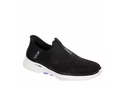 Skechers Womens Go Walk 6 Quick Fit Slip-ins Walking Shoe - Black