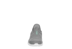 Skechers Womens Go Walk 6 Quick Fit Slip-ins Walking Shoe - Grey -Skechers Store US 01 401390 02