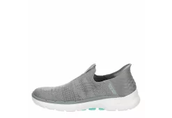 Skechers Womens Go Walk 6 Quick Fit Slip-ins Walking Shoe - Grey -Skechers Store US 01 401390 03