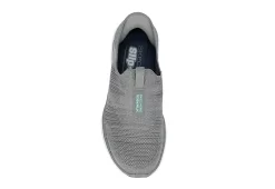 Skechers Womens Go Walk 6 Quick Fit Slip-ins Walking Shoe - Grey -Skechers Store US 01 401390 05