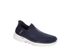 Skechers Womens Go Walk 6 Quick Fit Slip-ins Walking Shoe - Navy