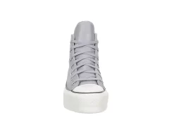Converse Womens Chuck Taylor All Star High Top Platform Sneaker - Pale Grey -Skechers Store US 01 401481 02