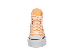 Converse Womens Chuck Taylor All Star High Top Platform Sneaker - Orange -Skechers Store US 01 401714 02