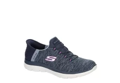 Skechers Womens Summits Slip-ins Running Shoe - Navy