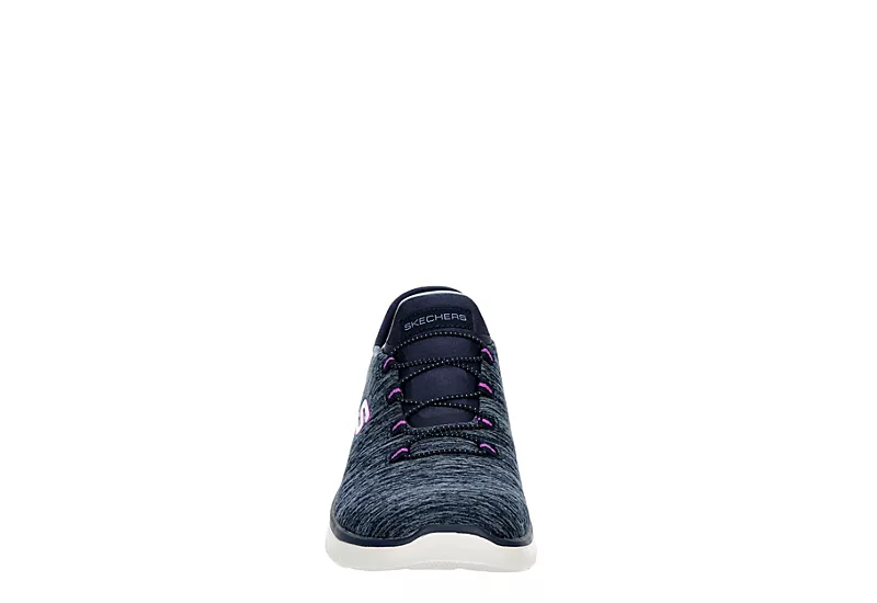 Skechers Womens Summits Slip-ins Running Shoe - Navy 5 Skechers Womens Summits Slip-ins Running Shoe - Navy - Image 3