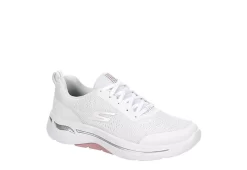 Skechers Womens Arch Fit Lace Up Sneaker - White