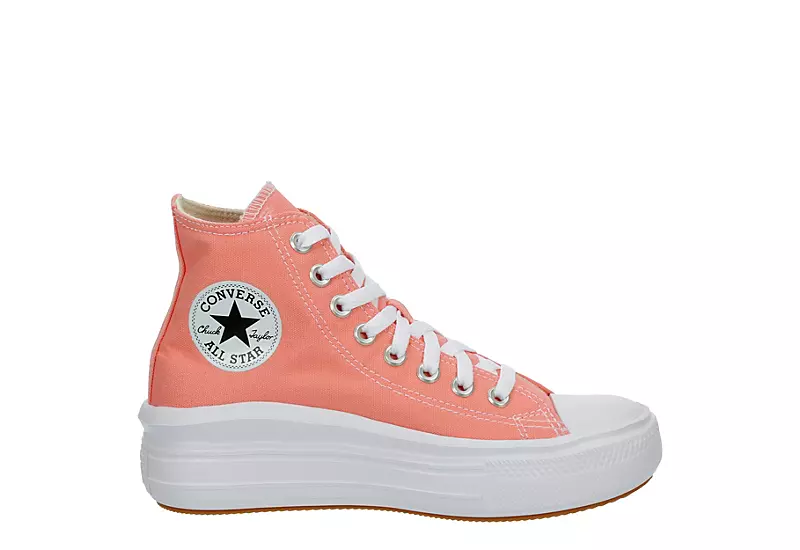 Converse Womens Chuck Taylor All Star Move High Top Sneaker - Pink 4 Converse Womens Chuck Taylor All Star Move High Top Sneaker - Pink - Image 2