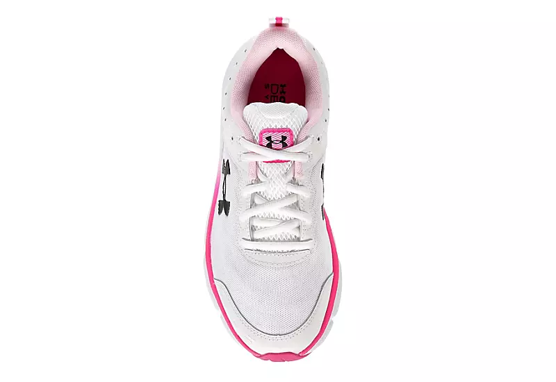 Under Armour Womens Charged Assert 10 Running Shoe - White 8 Under Armour Womens Charged Assert 10 Running Shoe - White - Image 6